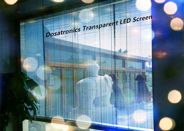 China La pantalla LED de cristal transparente interior, considera definición a través llevada de la exhibición de la cortina la alta proveedor