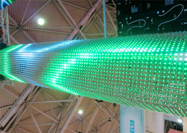 China Adelgace la pared de cortina flexible curvada de la pantalla LED de P6 LED para el alto brillo de la decoración proveedor